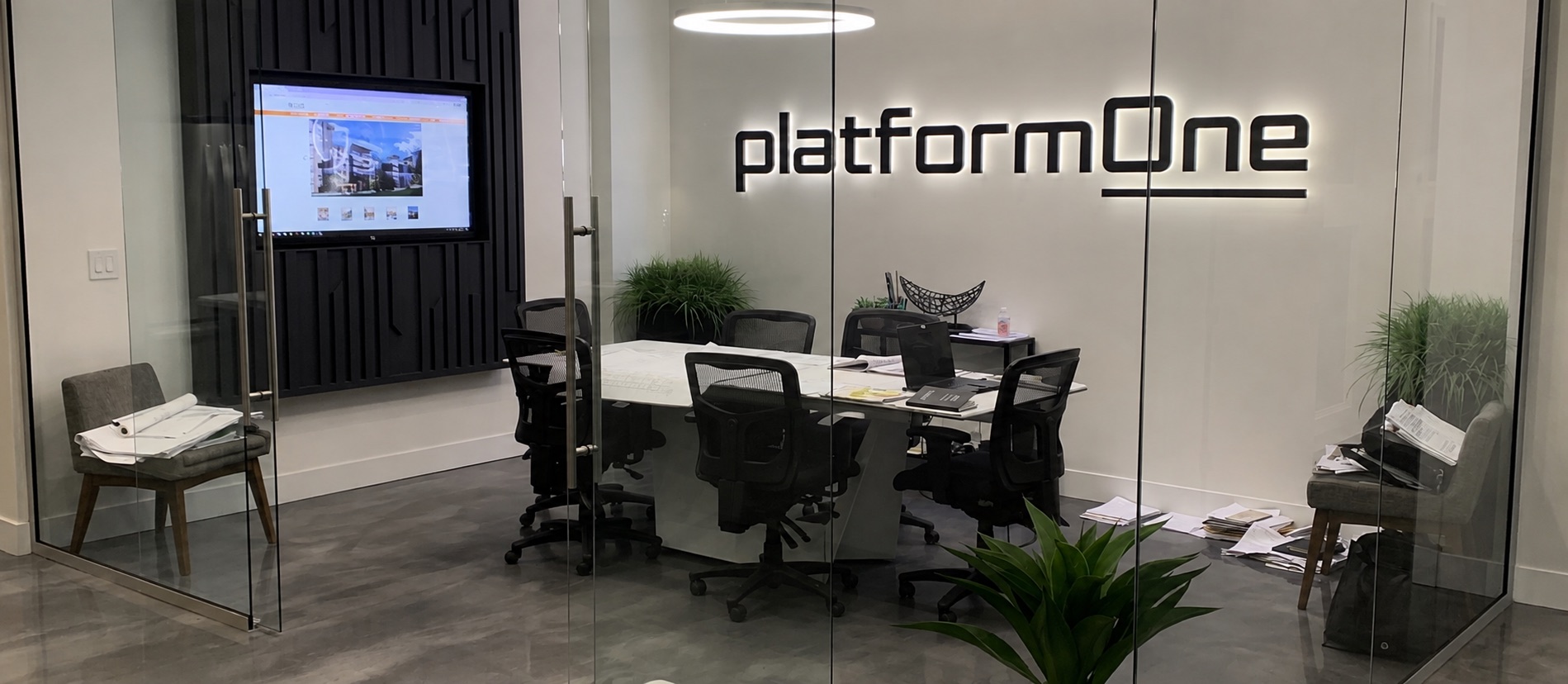 The PlatformOne boardroom in the Brisbane office